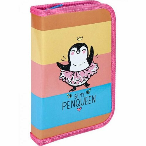 ТМ 'Profit' Пенал 1-секц, большой принцесса-пингвин (ПН-7456) 190х115, ламинированный картон