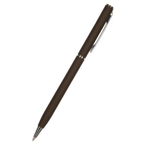 Ручка Palermo шариковая автоматическая, коричневый металлический корпус, 0,7 мм, синяя