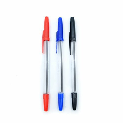 Набор шариковых ручек Pioneer 82633, 0,5 мм, 3 шт (черная, красная, синяя)