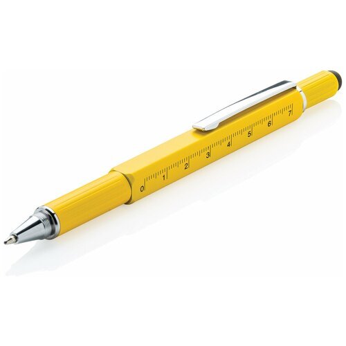 Многофункциональная ручка 5 в 1, желтая
