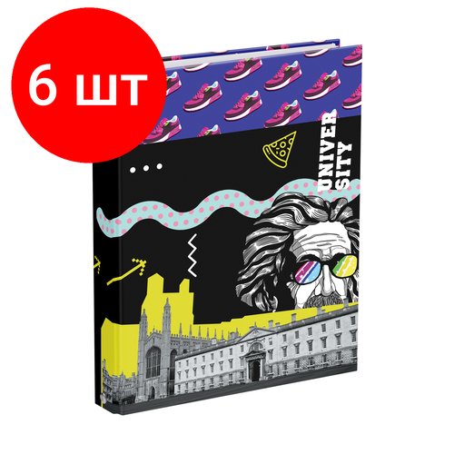 Комплект 6 шт, Тетрадь на кольцах А5, 240л, BG 'Универ', с разделителями, глянцевая ламинация