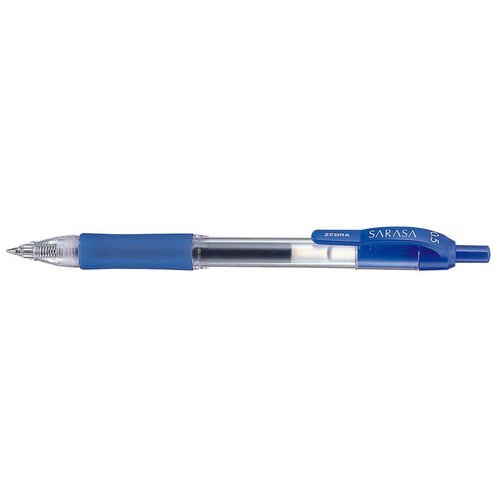 Ручка гелевая автоматическая Zebra Sarasa (46720) диаметр 0.5мм синие чернила сменный стержень линия 0.3мм резиновая манжета синий