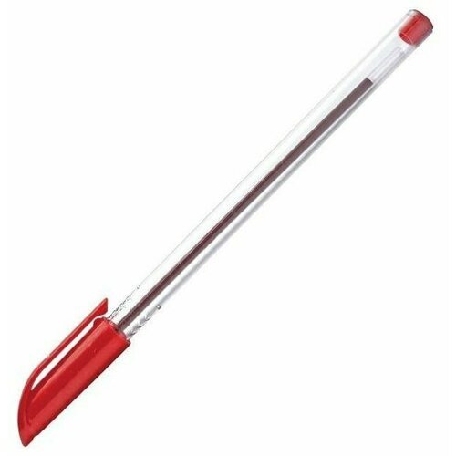 Ручка шариковая красная, 0.5 мм Index. Комплект 100 шт.