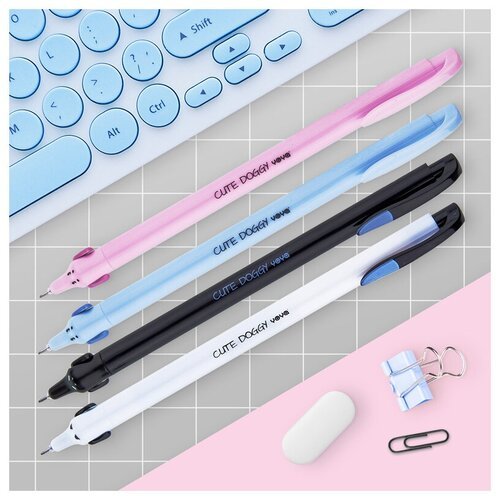 Ручка шариковая автоматическая MESHU 'Cute Dogs' синяя