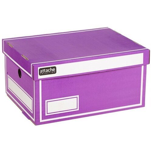Короб архивный 'Attache', гофрокартон, фиолетовый, 240х320х160 мм