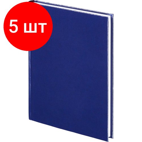 Комплект 5 штук, Ежедневник недатированный синий, А5.145х205мм,136л, Ideal 3-122/05