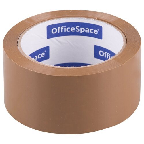 Клейкая лента упаковочная OfficeSpace, 48мм*66м, 45мкм, темная, ШК, 2 штуки