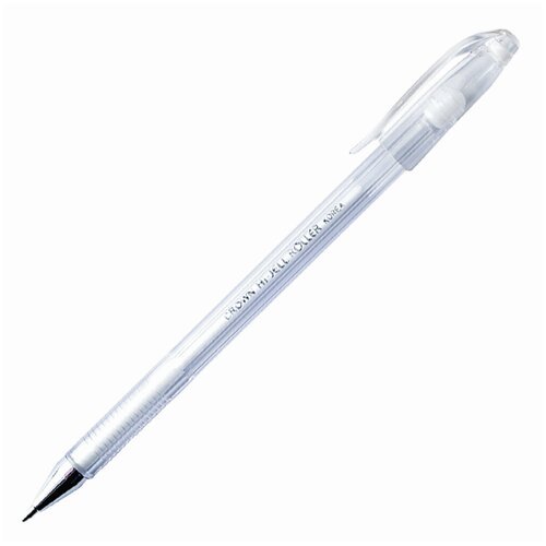 Ручка гелевая CROWN 'Hi-Jell Pastel', БЕЛАЯ, корпус тонированный белый, узел 0,8 мм, линия письма 0,5 мм, HJR-500P В комплекте: 24шт.