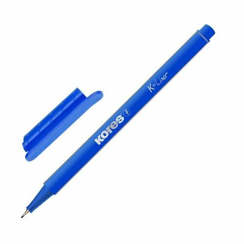 Ручка линер Kores 0,4мм синий, 12 шт.