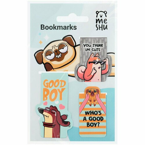 Закладки магнитные для книг, 3шт, MESHU 'Good boy', 342170