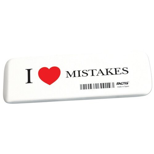 FACTIS Ластик I love mistakes белый 1