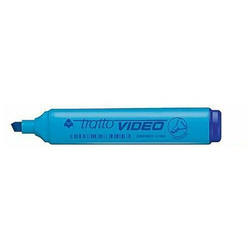 Текстмаркер Tratto Video, чернила на водной основе, 1.0-5.0 мм Голубой