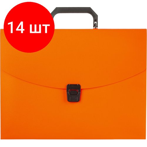 Комплект 14 штук, Папка-портфель 1 отделение Attache Neon оранжевый