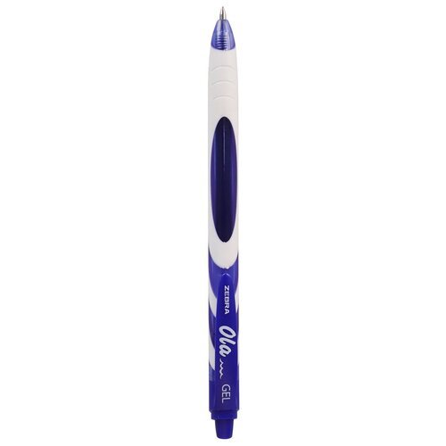 Ручка гелевая Zebra OLA авт. 0.7мм резин. манжета синий