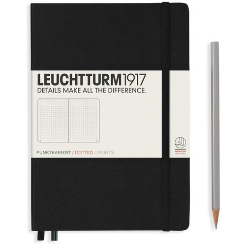 Блокнот Leuchtturm Medium A5 125л в точку твердая обложка Черный