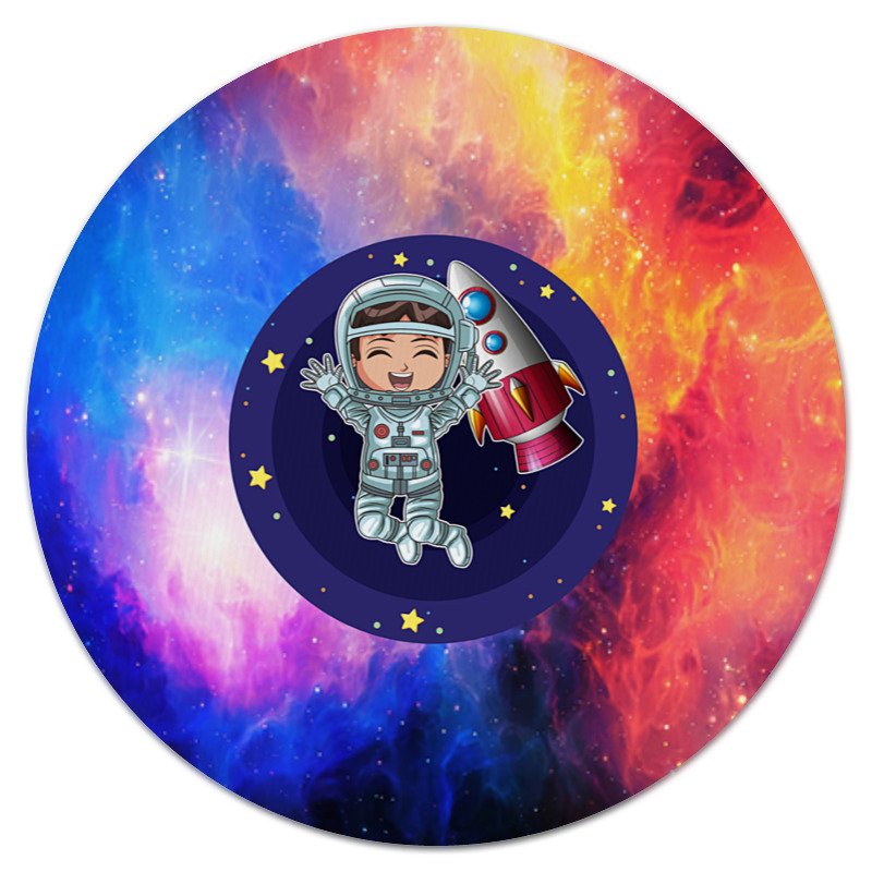 Printio Коврик для мышки (круглый) Космонавт