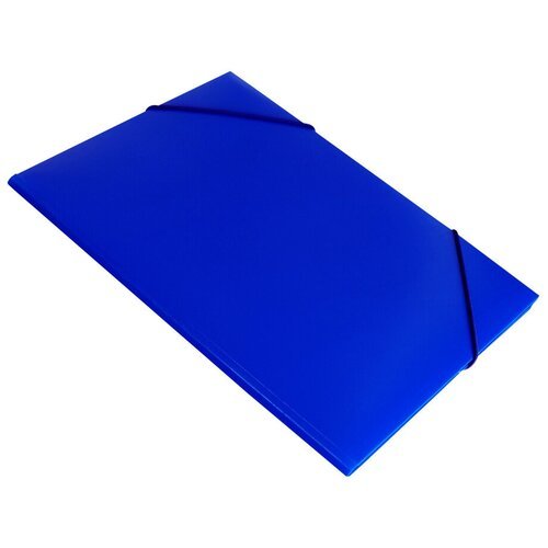 Набор из 60 штук Папка на резинке Бюрократ -PR05BLU A4 пластик корешок 30мм 0.5мм синий