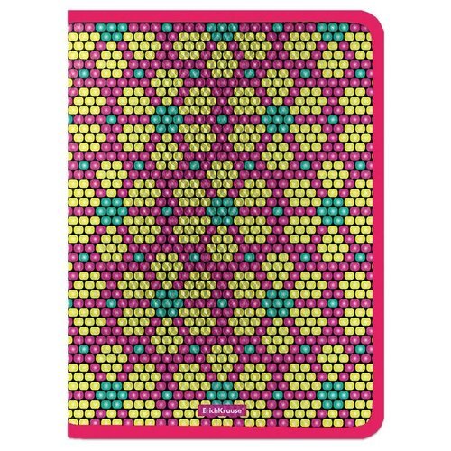Папка для тетрадей на молнии пластиковая ErichKrause® Pink&Yellow Beads, А4+ 52837
