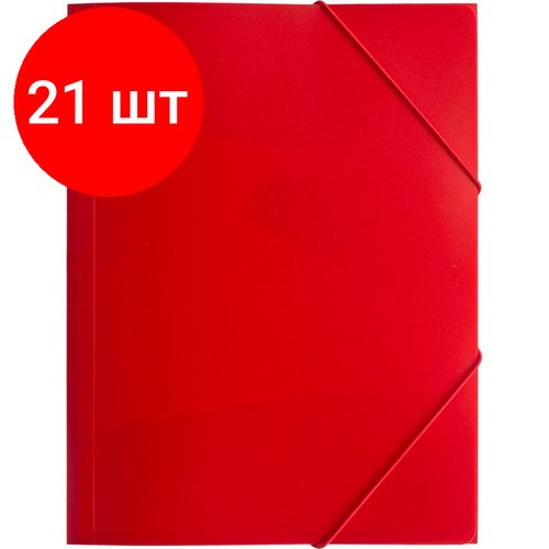Комплект 21 штук, Папка на резинках Attache Economy 045-PR-E красный