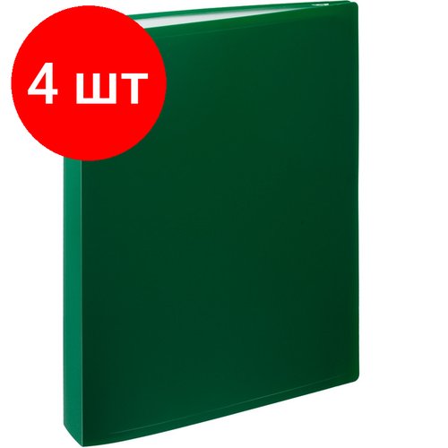 Комплект 4 штук, Папка файловая 100 ATTACHE 065-100Е зеленый