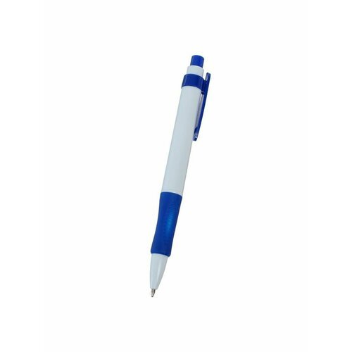 Ручка шариковая автоматическая 0.5 мм стержень синий белы