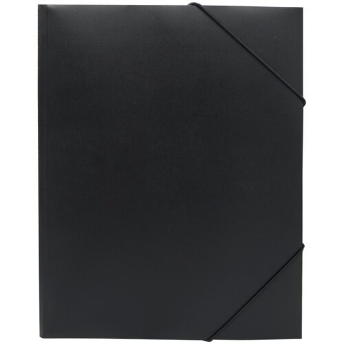 Папка на резинке Buro -PRB04BLACK A4 пластик кор.15мм 0.5мм черный (80 шт. в упаковке)