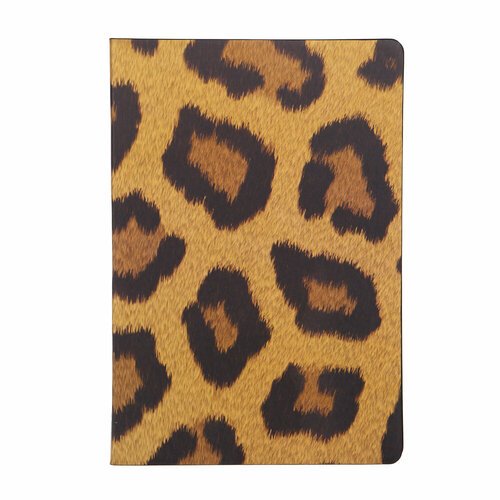 Бизнес - блокнот 'леопард' А5, 192 стр, гибкая обл, иск. кожа с печатью, золотистый срез, 4 штуки
