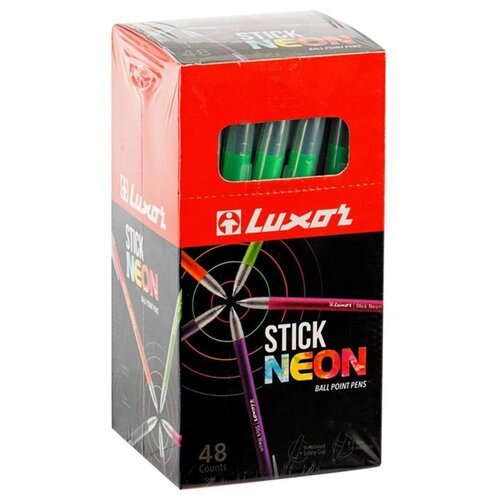 Luxor Набор шариковых ручек Stick Neon Restyle 0.7 мм, 48 шт.