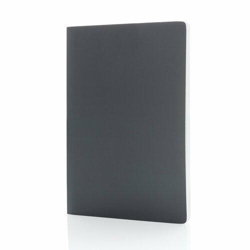 Блокнот XD Collection Impact в мягкой обложке с каменной бумагой, А5, темно-серый