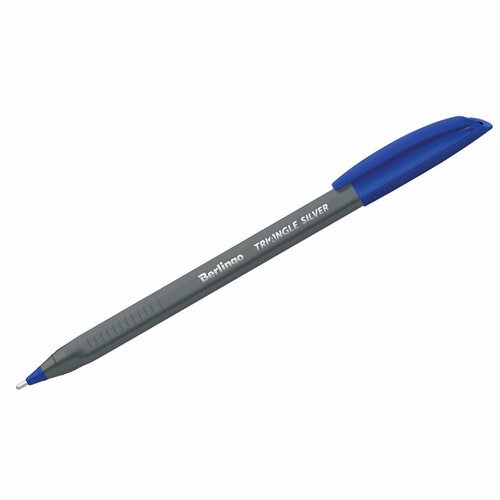 Ручка шариковая Berlingo Triangle Silver (0.5мм, синий цвет чернил, трехгранная) 1шт. (CBp_10792)