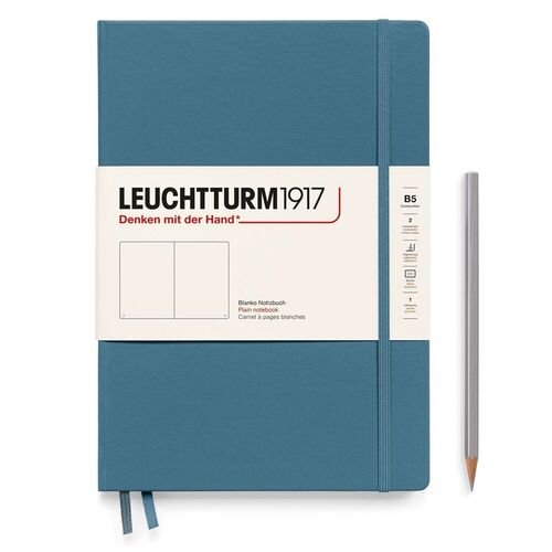 Блокнот Leuchtturm1917 Composition, B5, 109л, без линовки, Синий камень