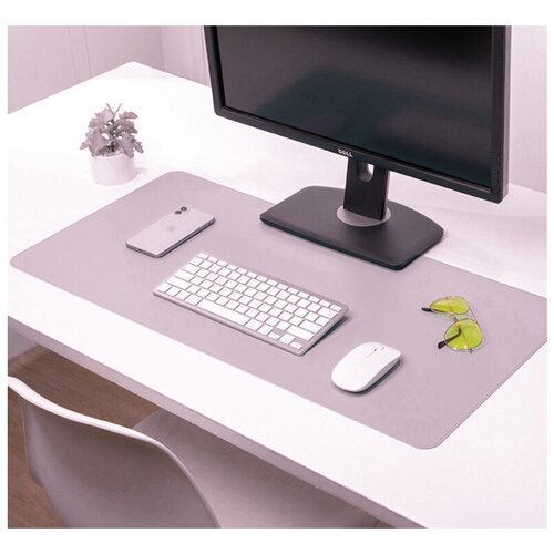 Коврик на стол Серый 70х35 см / подкладка/ подложка настольная на рабочий стол / защитный коврик на рабочий стол