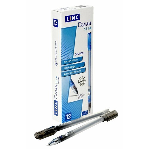Ручка гелевая Linc 'Ocean Slim' 0,5мм, черный корпус