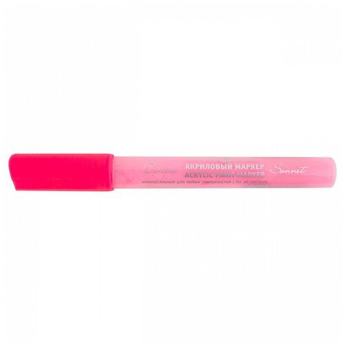 Маркер акриловый 'Сонет', 2 мм, флуоресцентный розовый