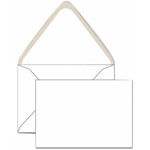 Конверты С6 (114х162 мм), клей декстрин, белые, комплект 1000 шт, треугольный клапан
