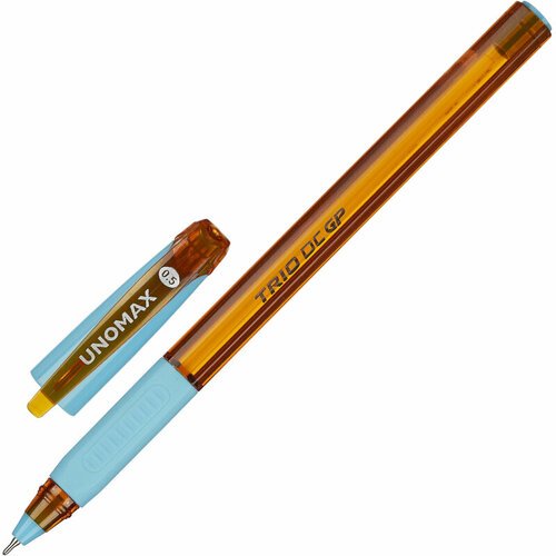 Ручка шариковая неавтомат. Unomax/Unimax TrioDCGP, масл, син, оран. корп, 5 штук