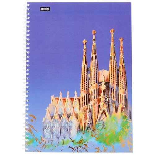 Бизнес-тетрадь А4,96л, кл, греб, ламин. обл. Attache Selection Travel Spain
