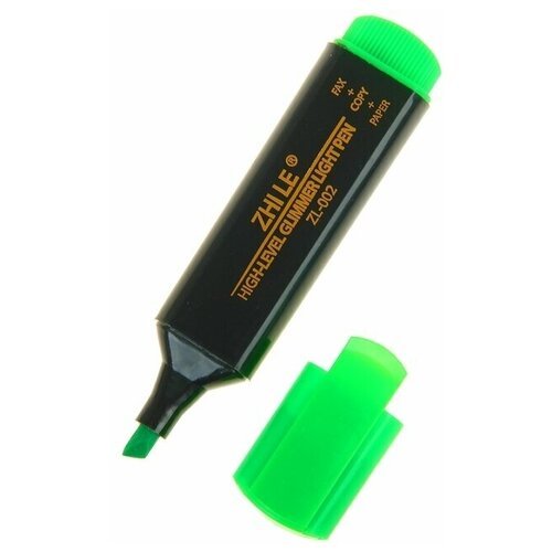 Маркер-текстовыделитель , 5 мм, зелёный 12 шт.