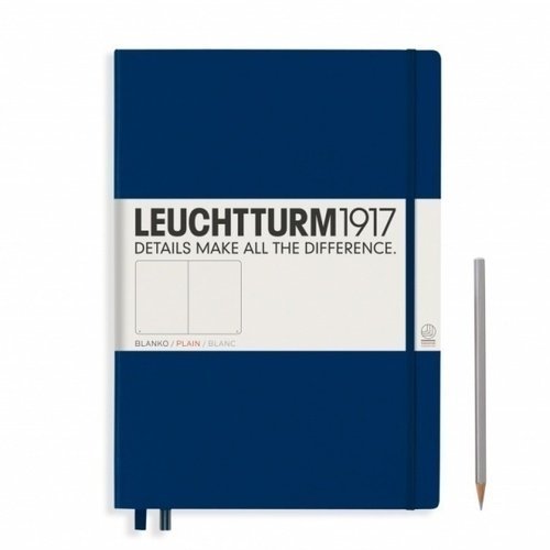 Блокнот Leuchtturm Master, 117 листов, без линовки, синий неви, А4+