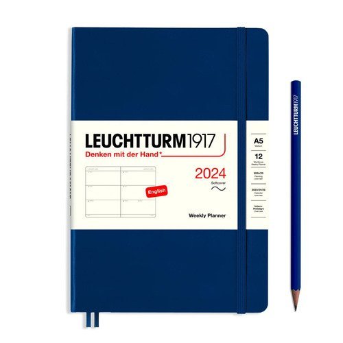 Еженедельник Leuchtturm1917 - 2024г, A5, без расп, синий неви