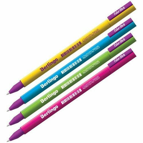 Ручка гелевая 0,5 мм Berlingo Color Stick, стержень чёрный, корпус микс (комплект из 32 шт)