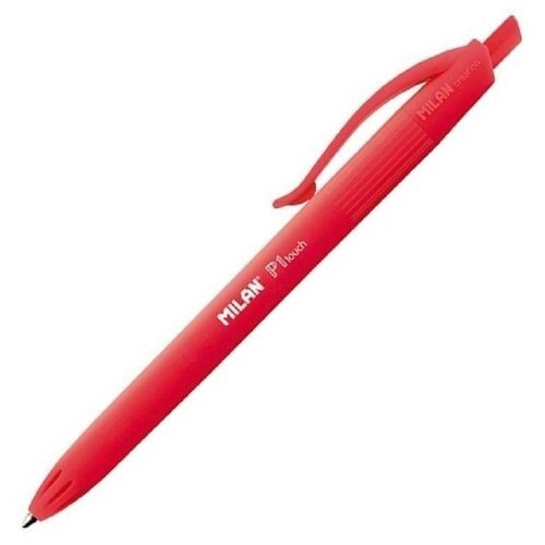 Ручка шариковая автоматическая Milan P1 Touch (0.7мм, красный цвет чернил, софт-тач) 25шт. (176512925)