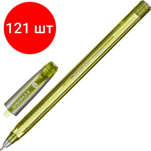 Комплект 121 штук, Ручка шариковая неавтомат. Unomax/Unimax TrioDC Fashion, масл,1мм, зел