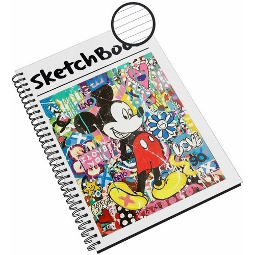 Блокнот в линейку Каждому Своё 'Mickey Mouse/Микки Маус/Плуто' A4 48 листов