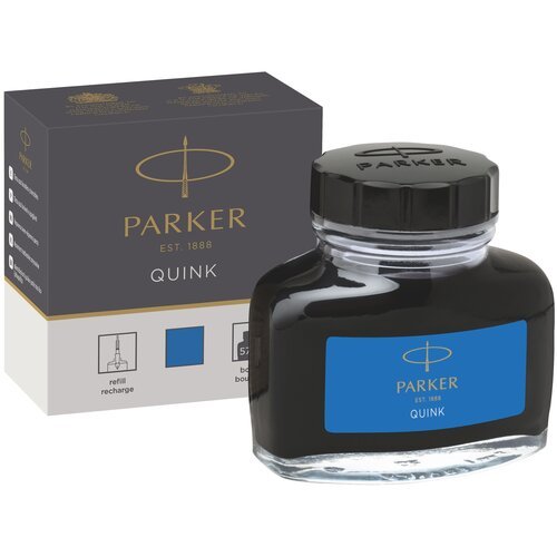 Чернила для перьевой ручки PARKER Quink Ink Z13 57 мл (1 шт.) синий