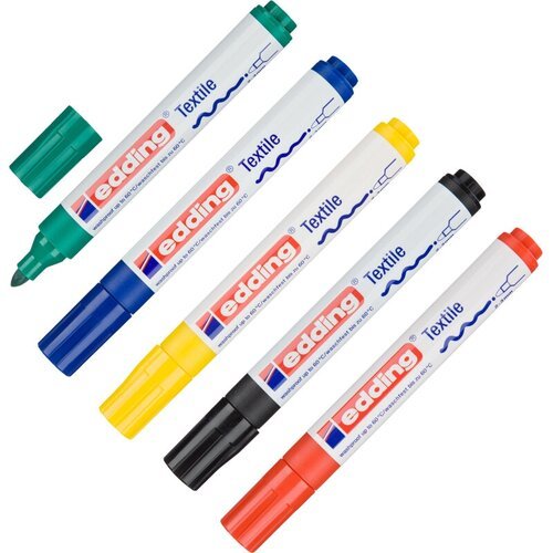Набор маркеров по ткани EDDING E-4500/5s 2-3мм набор 5цв