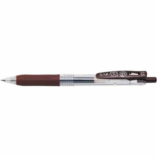 Ручка гелевая ZEBRA SARASA CLIP (JJ15-E) авт. 0.5мм резин. манжета коричневый