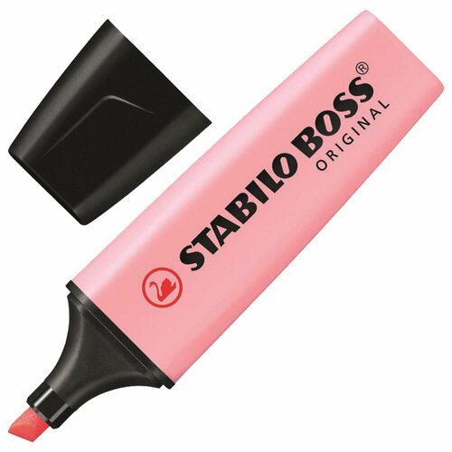 Текстовыделитель STABILO 'Boss Pastel', розовый, линия 2-5 мм, 70/129 упаковка 10 шт.