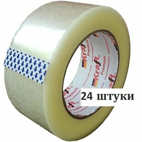 Клейкая лента Kraft прозрачная 48мм x 90м 24 штуки арт. И0399-24