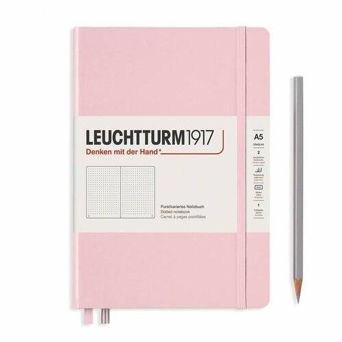 Записная книжка Leuchtturm A5, в точку, розовая, 251 страниц, твердая обложка